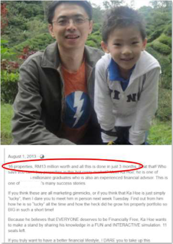 An archived social media post with a photo of Ka Hoe and his young son